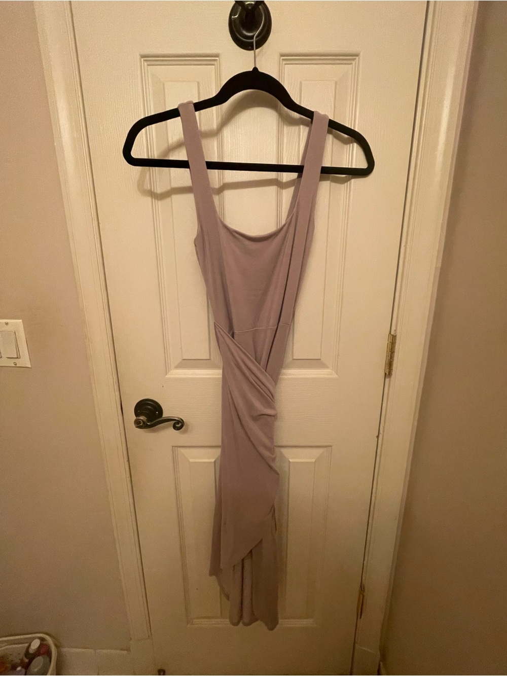Wilfred Lavender High-Low Twist Front Maxi Dress